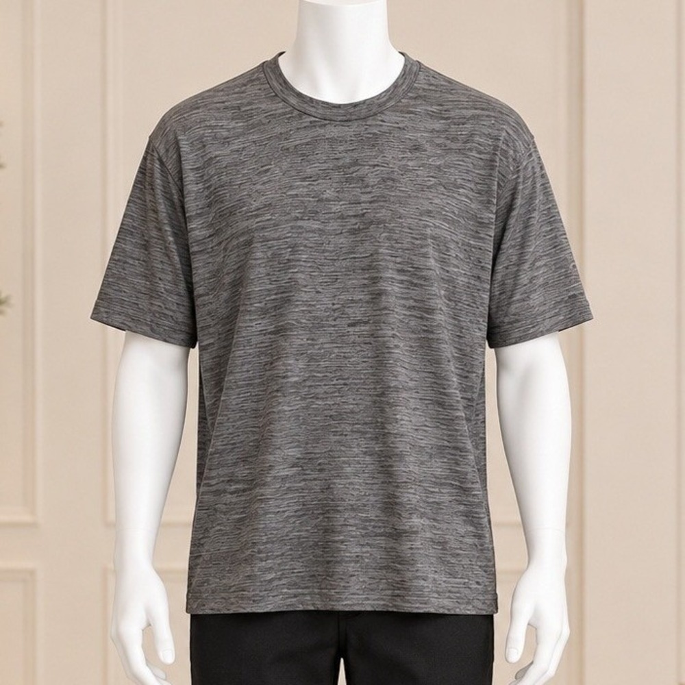 Essential Elements Mens T-Shirt Space Dye Performance Athletic Gray 3XL